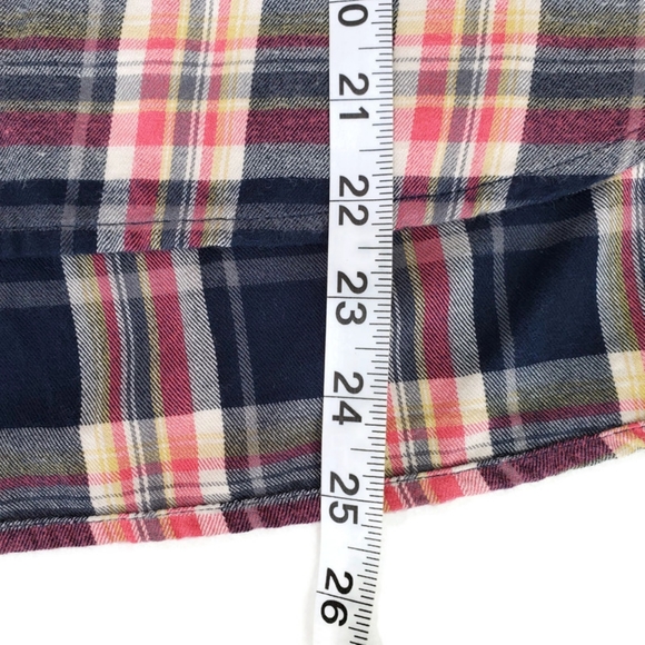 Anthropologie Isabella Sinclair Womens Plaid Flannel Pop Over Blouse SZ XS - Picture 8 of 16